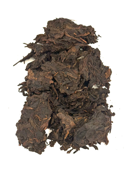 Early 2000s Menghai Factory Style Raw Puerh Pieces/2000年代普洱散茶